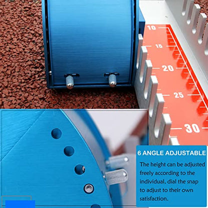Multi-Function Lightning Starting Block Sprinter Pedals 6 Angle Adjustable Sprinter Track and Field Aluminum Suitable for Plastic Runway Cinder Track - color: Red, size: 25inch