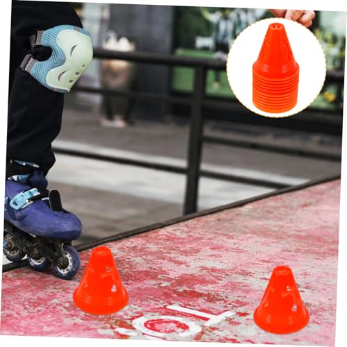 Toddmomy Skating Sign Bucket Practice Cones Small Traffic Cones Training Cones Play Cones Plastic Cones Sports - color: Orange