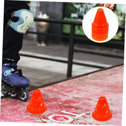 Toddmomy Skating Sign Bucket Practice Cones Small Traffic Cones Training Cones Play Cones Plastic Cones Sports - color: Orange