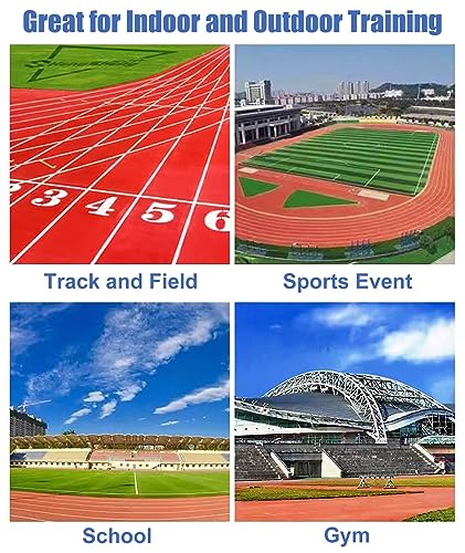 Track and Field Hurdles for Adult Athletes,Track and Field Equipment for Agility Obstacle Training,Adjustable Height 30-42in Outdoor Workout Training Pole Set