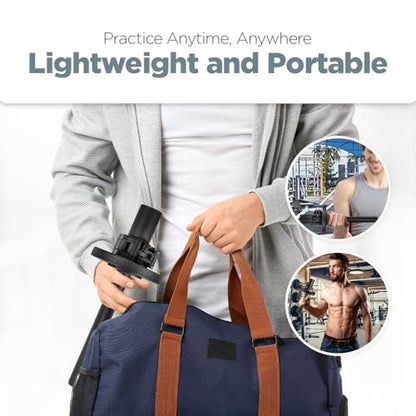 LoGest Wrist Strengthener, Forearm Exerciser - Option of Standard Plate 1 Inch or Olympic Plate 2 Inch With a Collar Hand Developer Arm Grip Workout Strength Trainer for Starter and Pro - Workout Equipment Home Gym Forearm Strengthener