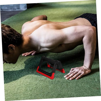 VILLCASE Push-up Bars Fitness Equipment Pair Red Non-slip Rotating Push-up Stands for Home Gym Strength Training Men and Women
