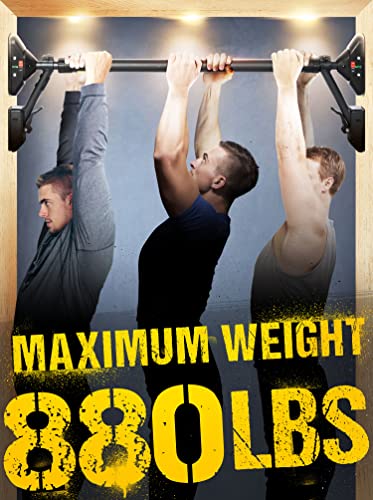Pull Up Bar/Chin up bar Upper Body Workout Bar, Super load-bearing: Dual Security Locking, Two-way Support Fitness Strength Training Equipment