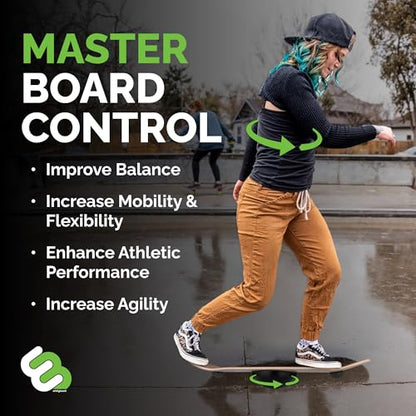 Agility and Balance Board Trainer with Stabilizing Ring - Balance Board Sports Trainer for Kids and Adults