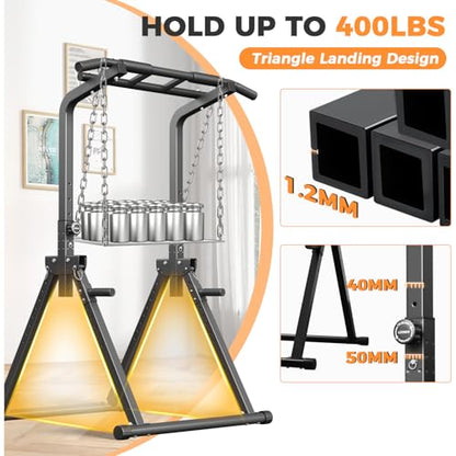 ZENOVA Pull Up Bar, Multi-Function Pull Up Dip Bar Station, Home Gym Workout Strength Training Equipment for Men Women Muscle Building