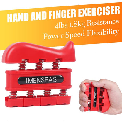 Grip Strength Trainer 7 Pack Adjustable Hand Gripper, Finger Stretcher Resistance Extensor Bands, Finger Exerciser, Grip Strength Ring & Stress Ball, Hand Grip Strengthener