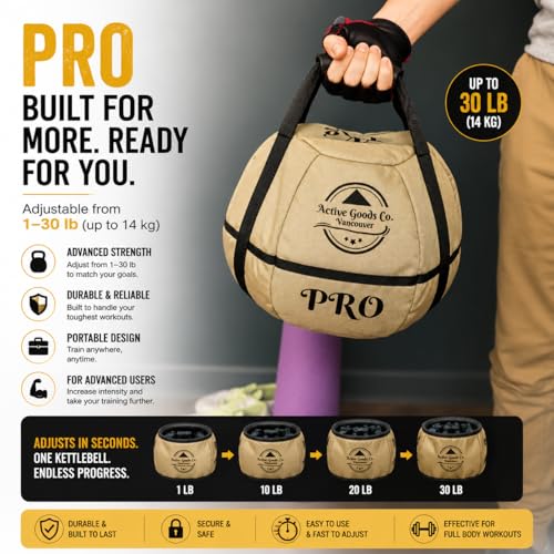 ActiveGoodsCo. Kettlebell Sandbag for fitness workout, different sizes Up to 75lb.