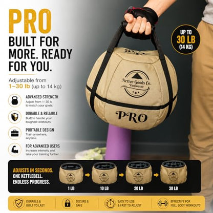 ActiveGoodsCo. Kettlebell Sandbag for fitness workout, different sizes Up to 75lb.