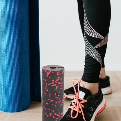 Portable Yoga Column Massager Hard Foam Roller for Muscle Release Red