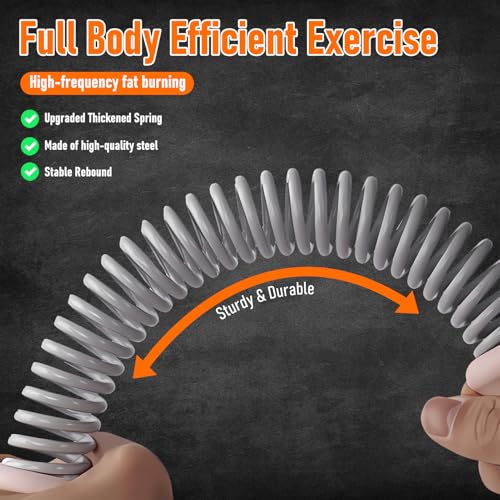 Cordless Battle Rope with Adjustable Resistance Springs, Ropeless Weighted Workout Stick for Strength Training and Cardio Fitness, Home Gym Exercise Equipment
