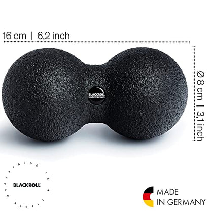 BLACKROLL - DUOBALL 08 Massage Ball, Double Lacrosse Ball Massager for Deep Tissue Massage, Trigger Point Massage Tool for Back, Spine and Shoulder, Muscle Recovery and Relief, Black