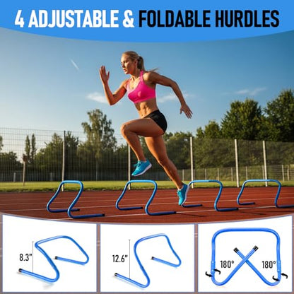 Agility Ladder,Soccer Training Equipment Set,Speed & Agility Training - color: Blue