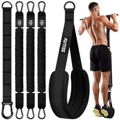 Pull Up Assistance Bands, Pull Up Bar Resistance Bands, Pull Up Bands for Enhanced Strength Training, Muscle Training, 3 Heavy-Duty Adjustable Pull Up Assist Strap & Comfortable Foot Strap - style: Black