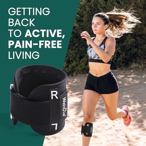 Welnove Sciatic Nerve Brace for Pain Relief – Pressure Pads for Targeted Compression. Relieve Sciatic Nerve, Lower Back, and Hip Pain with Adjustable Knee Support. Unisex and Comfortable for Daily Use