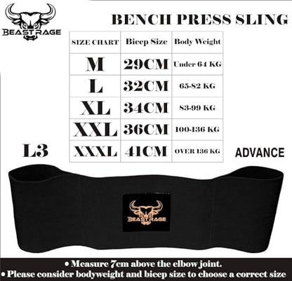 Fitness Bench Press Strength Band, Adjustable Weightlifting Slingshot Blaster,Weight Lifting Resistance Band, Bench Press Slingshot for Elbow Fitness,Chest Builder,Powerlifting - color: Black, size: Medium