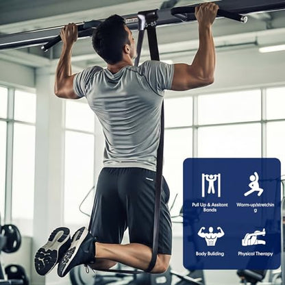 20 Pcs 4 Sets Resistance Bands 5 Levels Pull up Assistance Bands Long Heavy Duty Exercise Workout Band Straps for Working Out Muscle Training Physical Therapy Muscle Training Men and Women
