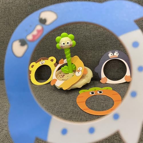 Ring toss Rings, Plastic Rings for Ring toss, Ring Game for Children, Birthday Gift, Tumbler Toy(Green (Sunflower))