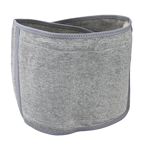 Men Women Winter Thicken Thermal Cashmere Waist Warmer Lumbar Support Belt Cozy Warm Abdominal Protector Stomach Body Wrap Band Back Brace Kidney Binder Grey