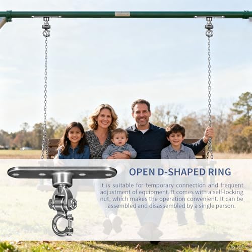 Heavy Duty Swing Hanger Smooth Operation 180° & 360° Swivel Bearings 1500 lb Capacity for Indoor Outdoor Swing Chairs Hammocks Playgrounds Yoga - size: Size 1