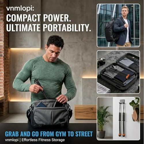 Ropeless Battle Rope with Adjustable Weights, Weighted Cordless Battle Ropes for Home Gym, Portable Strength Training Equipment for Small Space Workout, Heavy Duty 2-Pack Set