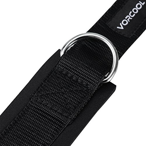 VORCOOL Ankle Straps for Cable Machines Weightlifting Gym Workout Fitness Double D-Ring Neoprene Padded Ankle Cuffs for Legs, Abs and Glute Exercises Fits for Men&Women with Carry Bag 2PCS