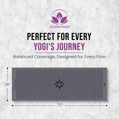 Hot Yoga Mat Towel – Non-Slip Grip for Hot Yoga, Sweat Absorbent, Honeycomb Silicone Grip, Stays Flat – Ideal for Pilates, Travel, Washable & Lightweight - Gray - color: Gray