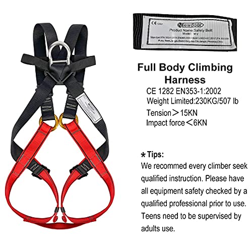 NewDoar Climbing Harness CE Certification Rock Climbing Rappelling Equipment Body Guard Protect Rappelling Rescuing Equip - color: Child Full Body