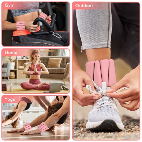 Wrist Weights, Ankle Weights for Women Men, Adjustable Wrist Weighted Bracelet for Home Gym Workout, Running, Yoga, Exercise, Strength Training