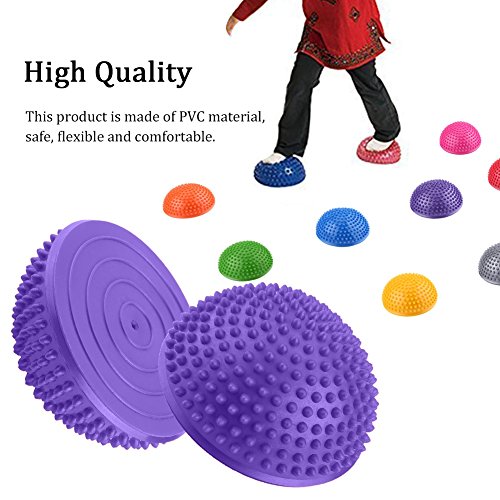 VGEBY Foot Massager Ball, Spiky Pimpled Design for Deep Tissue Massage and Balance Training, Pilates Half Dome Ball, Durable Exercise Tool for Yoga Fitness Gymnastics Home Workout Physical Therapy