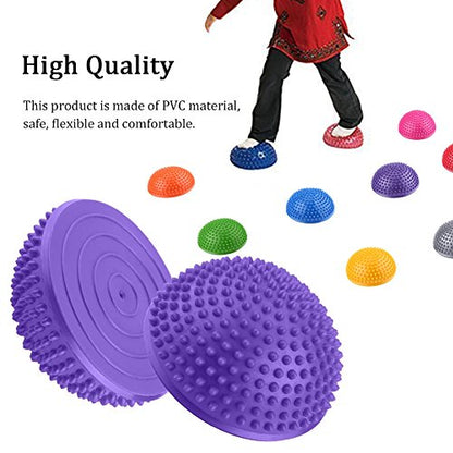 VGEBY Foot Massager Ball, Spiky Pimpled Design for Deep Tissue Massage and Balance Training, Pilates Half Dome Ball, Durable Exercise Tool for Yoga Fitness Gymnastics Home Workout Physical Therapy