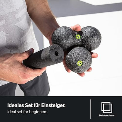 Blackroll Foam Roller BlackBox Set, Massage Balls for Shoulders, Trigger Point, Muscle Knots, Myofascial Release Muscle Strengthening & Recovery Kit, Muscle Recovery Fitness, Pressure and Pain Relief…