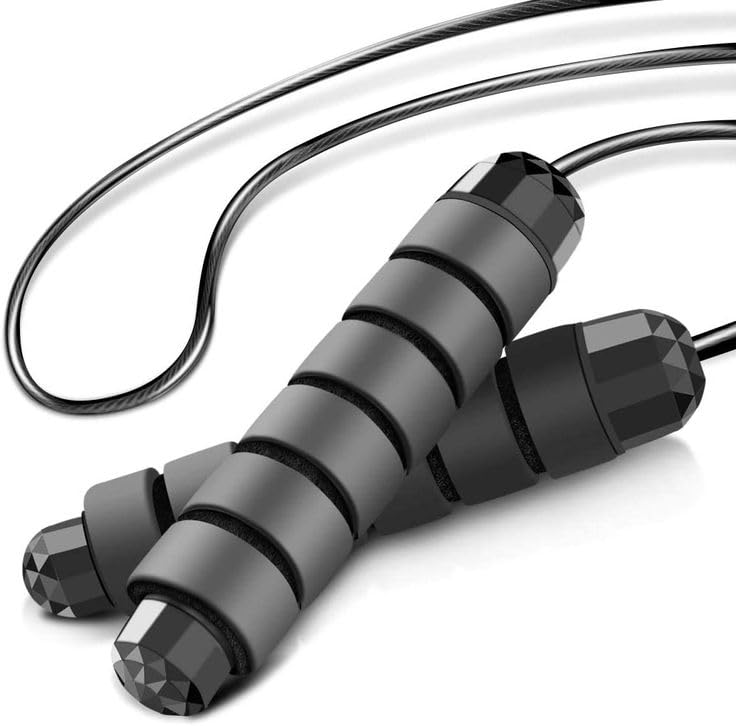 Jump Rope, Adjustable Jump Rope, Tangle-Free Rapid Speed with Ball Bearings for Men, Women and Kids, Home Exercise and Slim Body Weighted Speed Skipping Rope for Fitness at Home Gym Workout