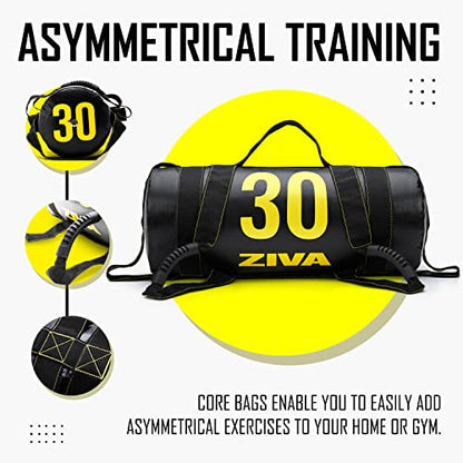 ZIVA Power Sandbag – Pre-Weighted Training Bag with Multiple Handles for Full-Body Strength & Conditioning – Heavy-Duty, No-Fill Needed (10–50 lb)