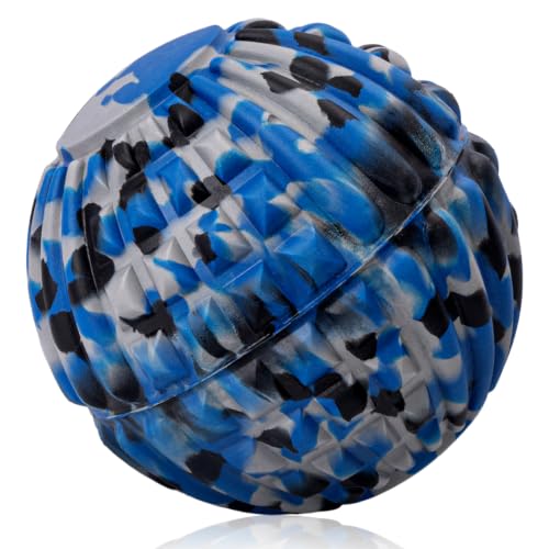 Deep Tissue Massage Ball for Exercise & Recovery - SGS Certification - color: Blue&gray, size: 1-Pack | 5.1-inch