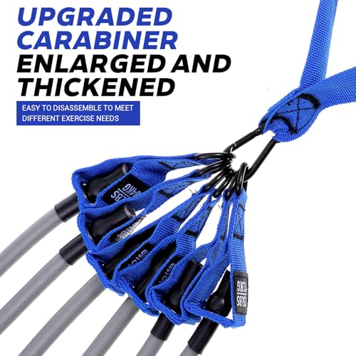 Heavy Resistance Bands for Working Out, 300lbs Exercise Bands with Handles, Workout Bands with Handles, Fitness Weight Bands for Men Muscle Strength Training Stretching Yoga