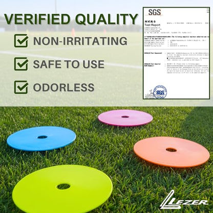 LEZER 6 Inch 8 Inch Flat Cones, Spot Markers, Soccer Cones, Field Court Markers, Sit Spots, Flat Discs, Soccer Training Equipment, Agility Practice, Football, Made in Taiwan - style: 6 inch with 12 pcs