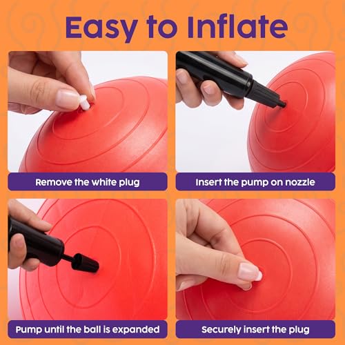 Hurtle Peanut Shaped Exercise Ball, Yoga Active Seat, Bounce Balance Desk Chair, Wiggle Flexible Sitting Ball for Kids, Boys, Girls and Adults