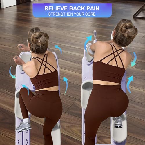 Spine Twist and Stretch Trainer 3-Level Crawling Training Machine for Core Training & Back Pain Relief, 8-in-1 Home Gym Equipment with LED Counter & Resistance Band for Full Body Workout（5-10day）