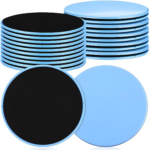 24 Pcs (12 Pairs) Core Sliders Exercise Glider Discs Bulk for Group Training Classes Fitness Slider for Working Out Dual Sided Core Gliding Discs AB Pads for Carpet Hardwood Floor - color: Blue