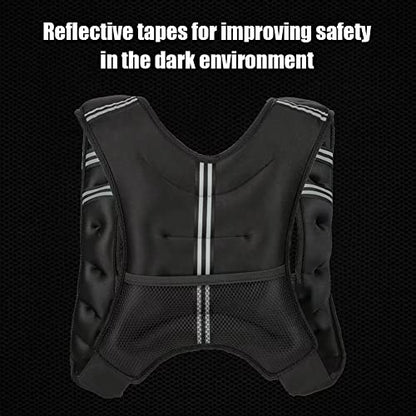 Weighted Vest for Men Women, 12 16 20 25 30 Lbs Weights Included, Workout Equipment Strength Training Weight Vest for Training Workout, Jogging, Cardio, Walking