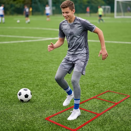 One-Piece Silicone Agile Ladder 1 PC Suitable for Sports & Fitness Step Training Soccer Footwork Practice Street Dance Step Training Auxiliary Kit for Various Indoor and Outdoor Floor Areas