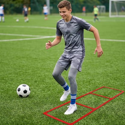 One-Piece Silicone Agile Ladder 1 PC Suitable for Sports & Fitness Step Training Soccer Footwork Practice Street Dance Step Training Auxiliary Kit for Various Indoor and Outdoor Floor Areas