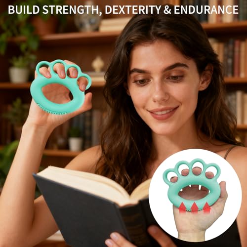 6 Pack Finger Exerciser Rings (10–60 lb) – Hand Grip Strength Trainer Set for Finger, Hand & Forearm Workout – Silicone Resistance Rings for Therapy, Recovery, Stress Relief, Musicians & Climbers