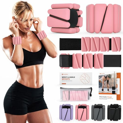 Wrist Weights, Ankle Weights for Women Men, Adjustable Wrist Weighted Bracelet for Home Gym Workout, Running, Yoga, Exercise, Strength Training
