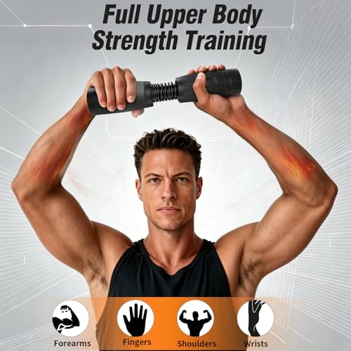 Forearm & Wrist Strength Trainer, Adjustable Resistance Forearm Exerciser with Interchangeable Springs Design, Beginner to Advanced Portable Arm Exercise Equipment for Home, Gym, Office
