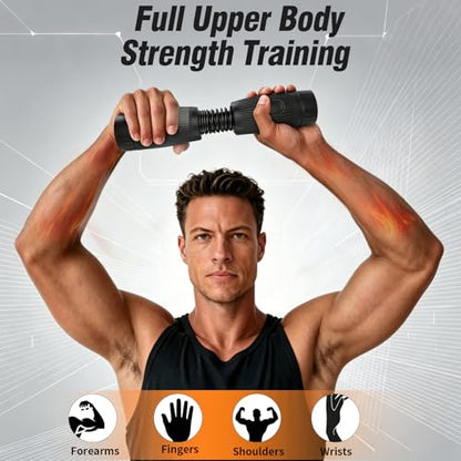 Forearm & Wrist Strength Trainer, Adjustable Resistance Forearm Exerciser with Interchangeable Springs Design, Beginner to Advanced Portable Arm Exercise Equipment for Home, Gym, Office