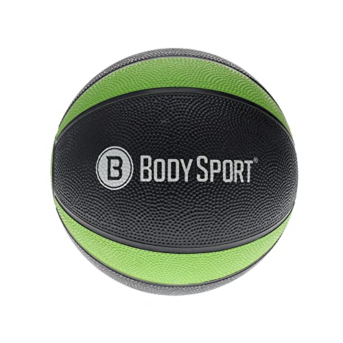 Body Sport Medicine Ball – Weighted Exercise Ball – at-Home Gym Equipment – Fitness Workout Ball – Cardio & Torso Strength Training - color: Green, size: 6-Pound