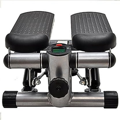 BalanceFrom Mini Stepper Exercise Machine, 300 Pound Weight Capacity – Compact Home Gym Equipment with Resistance Bands, LCD Monitor, Adjustable Height, and Non-Slip Footplates
