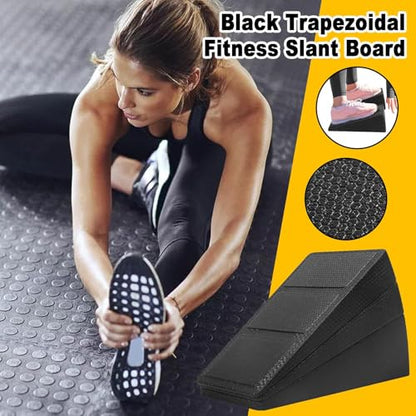 Slant Board - Adjustable Ergonomic Incline Balance Block | Incline Board for Calf Stretcher - for Men Women Youth Teens Leg Knees Heel Ankle Workout Exercise Fitness Yoga Pilates Home Gym Recover
