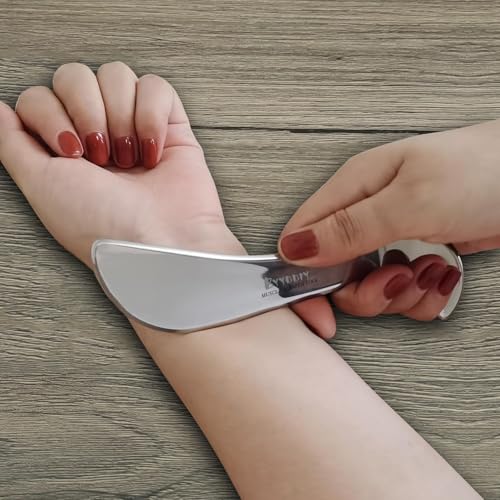 304Stainless Steel Gua Sha Muscle Scraper Scraping Massage Tool Kit,IASTM Tools, Great Soft Tissue Physical Therapy Used for Back, Legs, Arms,Neck (L-SD2B)
